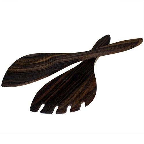Salad Server Set - Racquet Shape - Sonokeling - ShopGreenToday
