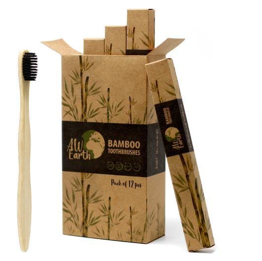 1 x Bamboo Toothbrush - Charcoal Medium Soft - ShopGreenToday