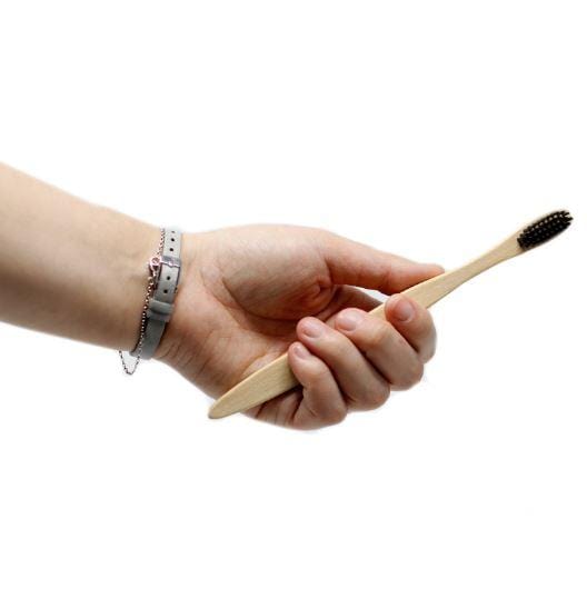 1 x Bamboo Toothbrush - Charcoal Medium Soft - ShopGreenToday