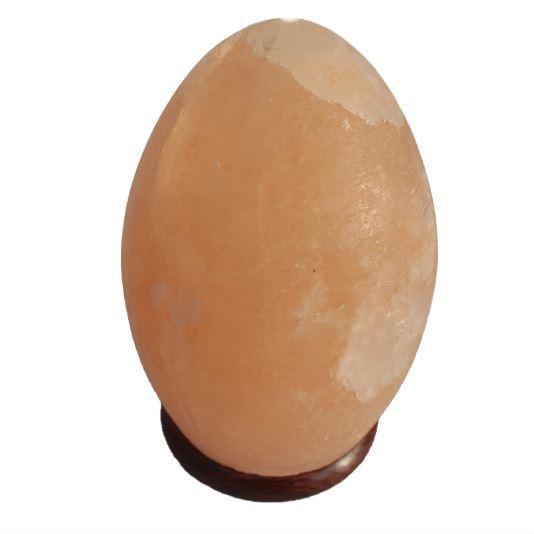 Himalayan Crystal Salt Lamp Egg - Wooden Base - ShopGreenToday