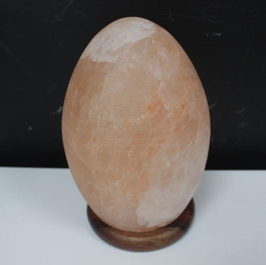 Himalayan Crystal Salt Lamp Egg - Wooden Base - ShopGreenToday