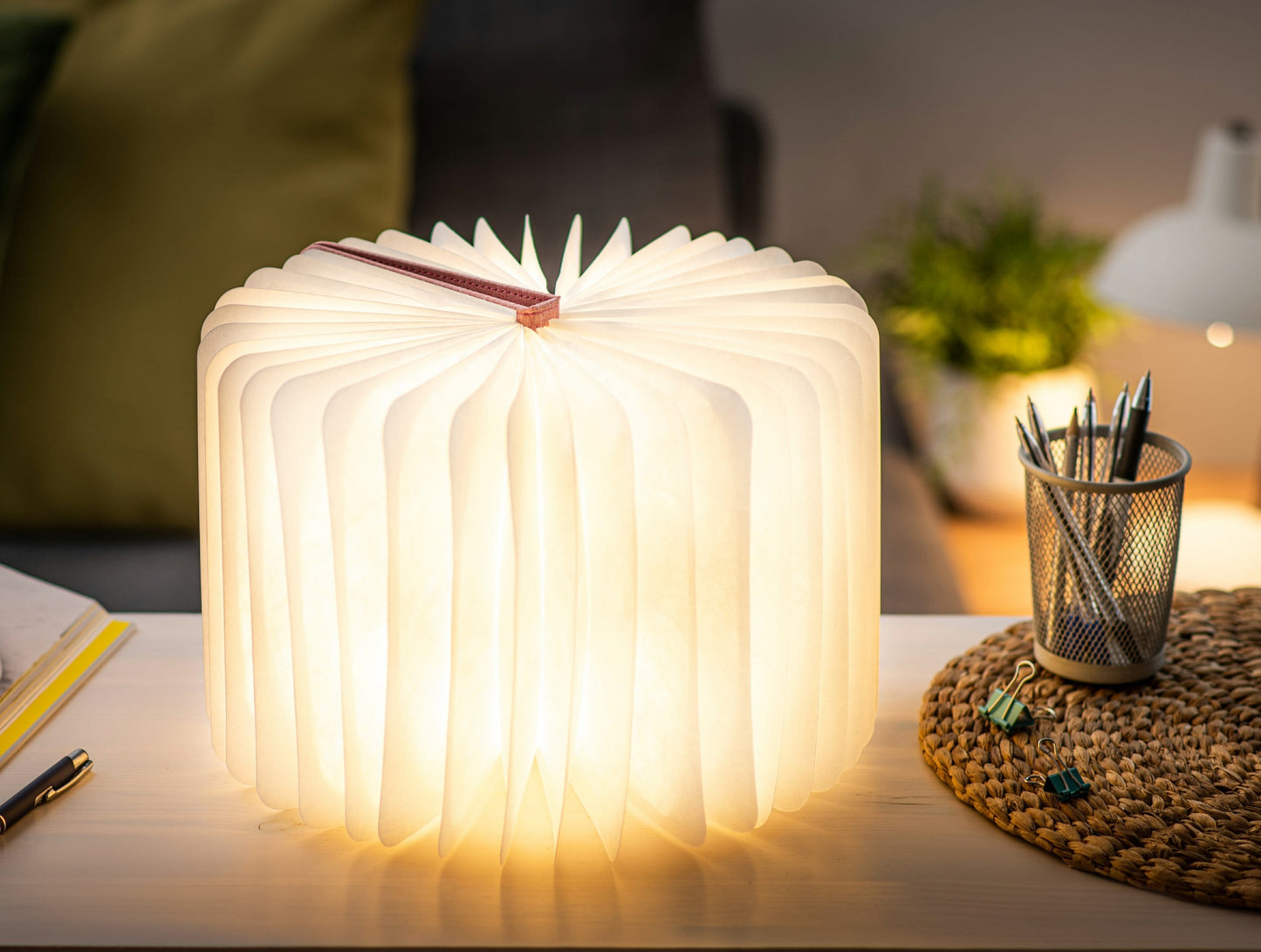 Gingko Linen Fabric Smart Book Light *Red Dot Design Award Winner* - ShopGreenToday
