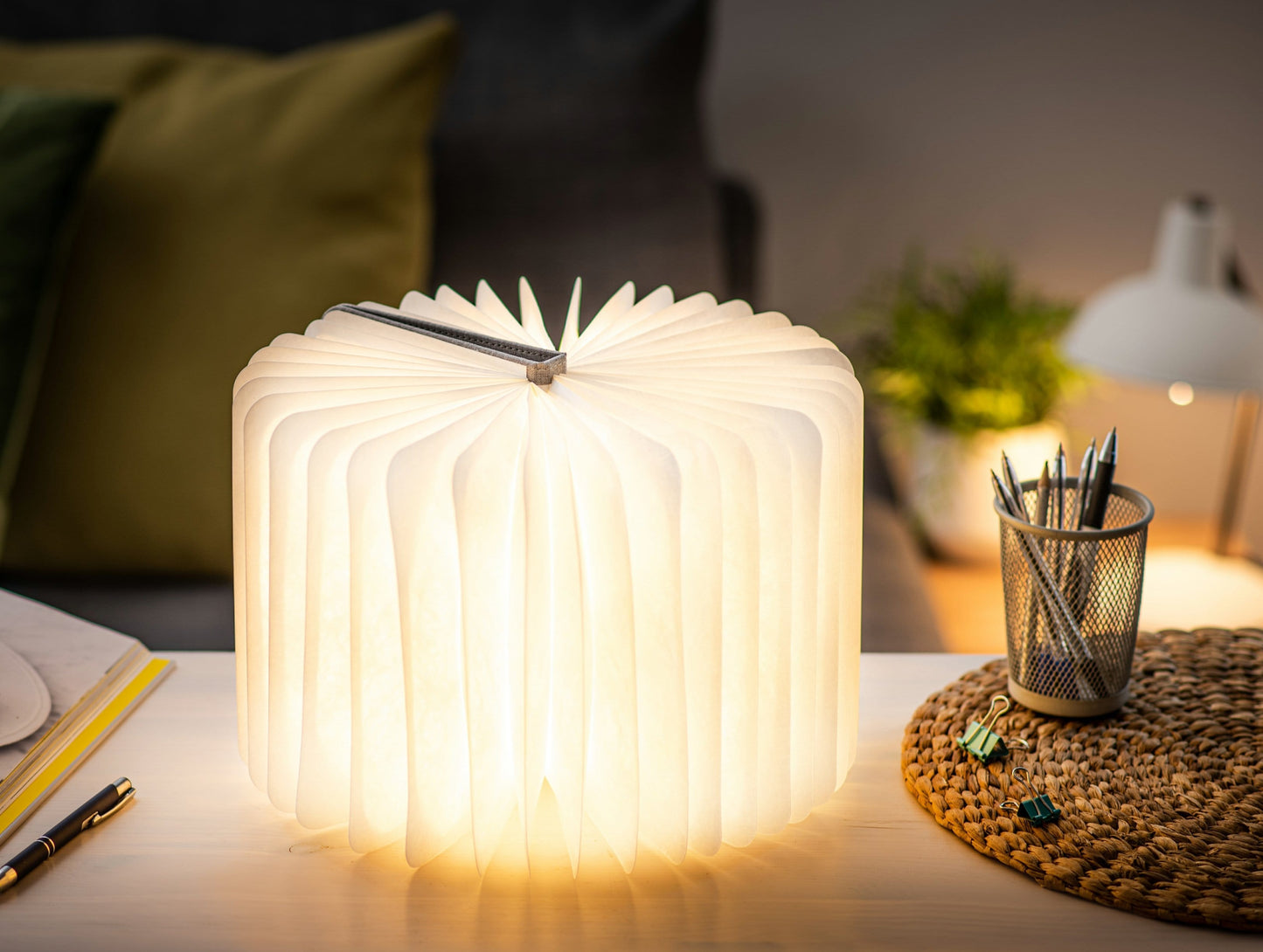 Gingko Linen Fabric Smart Book Light *Red Dot Design Award Winner* - ShopGreenToday