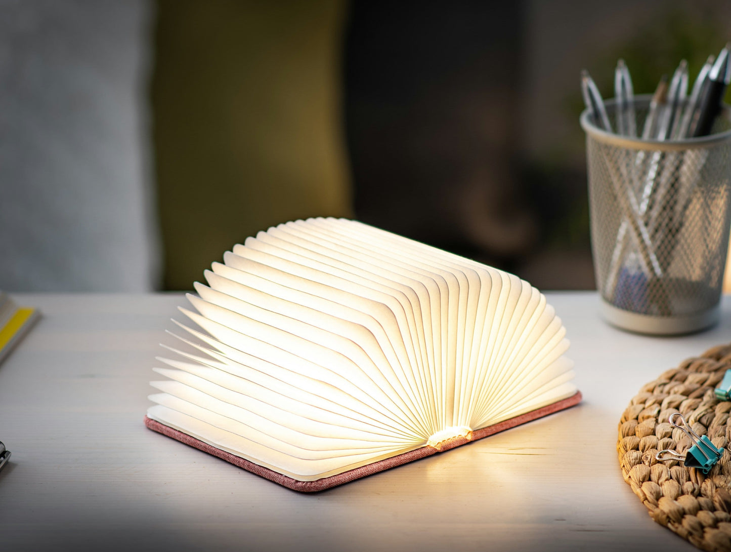 Gingko Linen Fabric Smart Book Light *Red Dot Design Award Winner* - ShopGreenToday