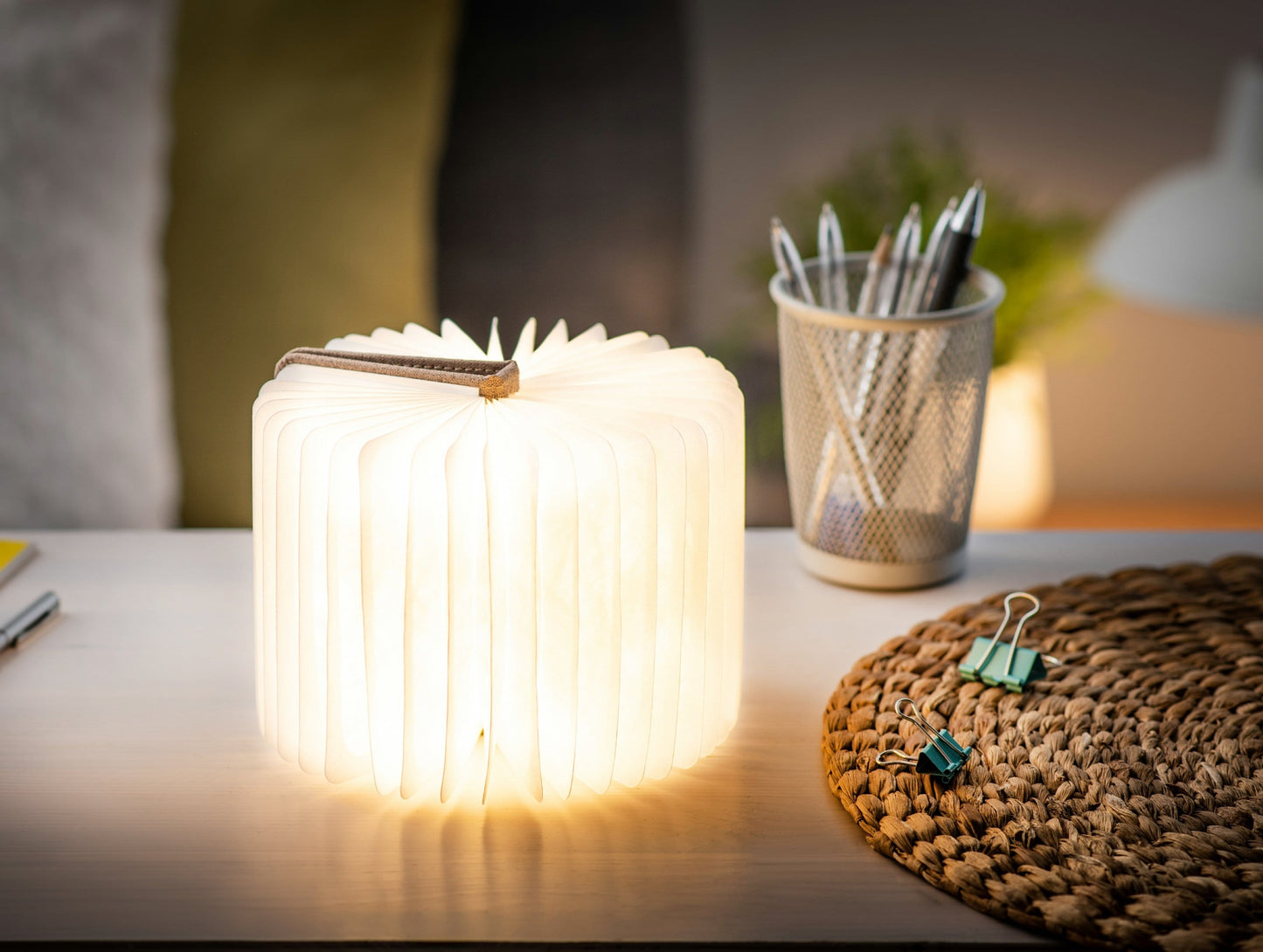 Gingko Linen Fabric Smart Book Light *Red Dot Design Award Winner* - ShopGreenToday