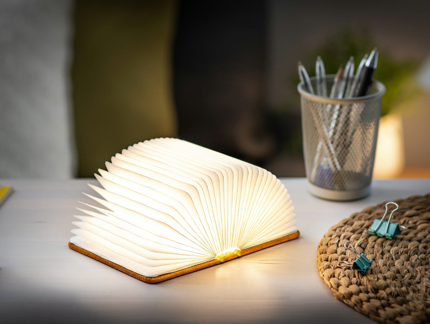 Gingko Linen Fabric Smart Book Light *Red Dot Design Award Winner* - ShopGreenToday