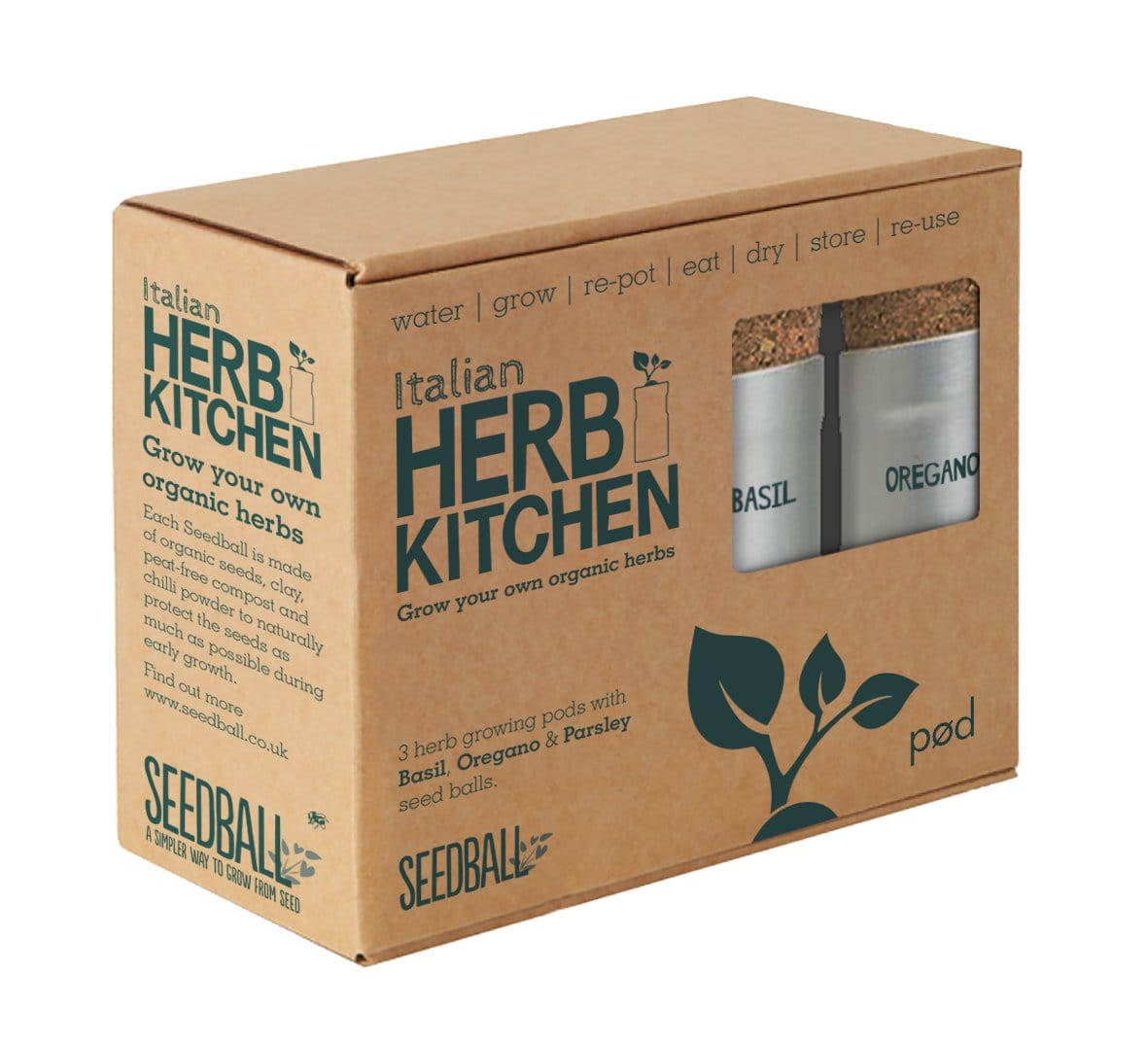 Italian Herb Kitchen Seedball Tin Kit | Set - ShopGreenToday