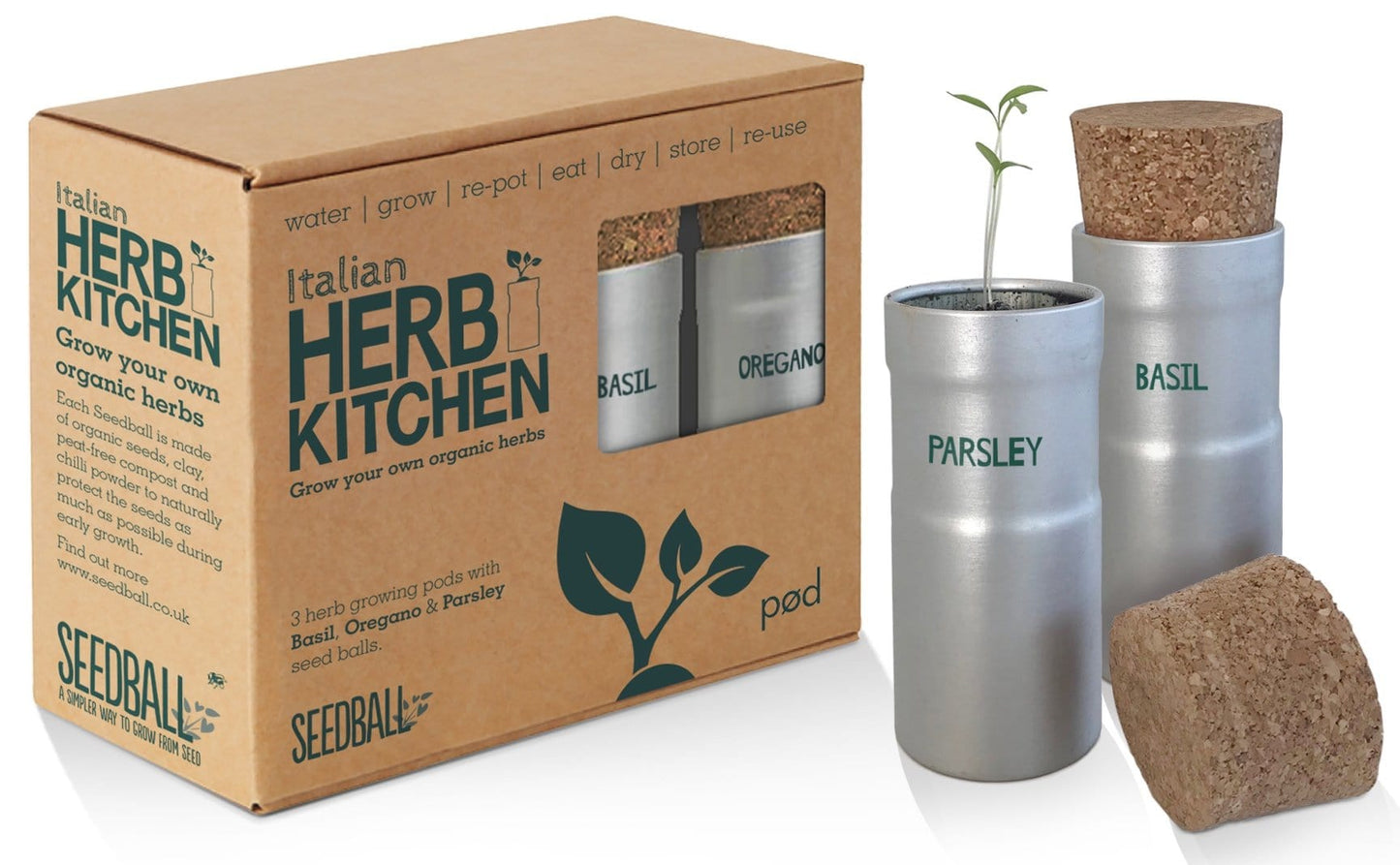 Italian Herb Kitchen Seedball Tin Kit | Set - ShopGreenToday