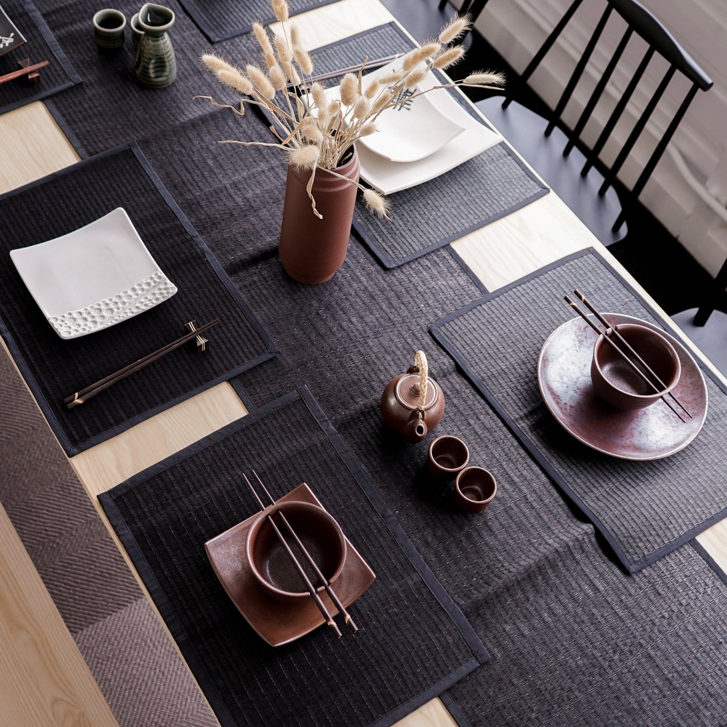 Black Reed Placemats - ShopGreenToday