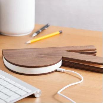 The R Space Lamp - Natural Walnut - ShopGreenToday