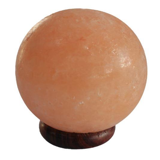 Himalayan Crystal Salt Lamp Ball - Big Wooden Base - ShopGreenToday