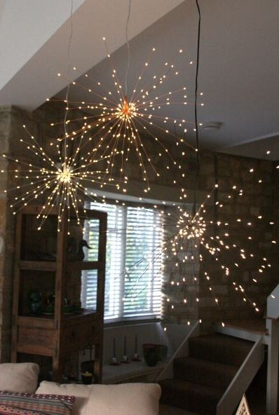 Hanging Remote Starburst Light 40cm - Black - ShopGreenToday