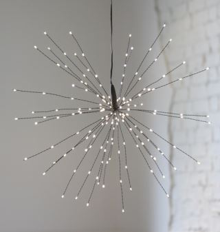 Hanging Remote Starburst Light 40cm - Black - ShopGreenToday