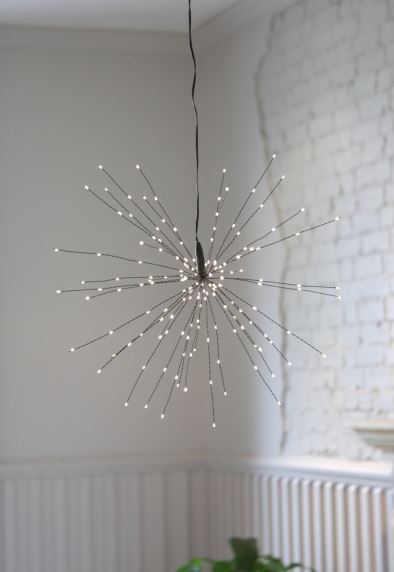 Hanging Remote Starburst Light 40cm - Black - ShopGreenToday