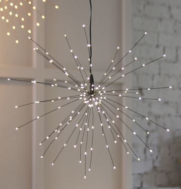 Hanging Remote Starburst Light 40cm - Black - ShopGreenToday
