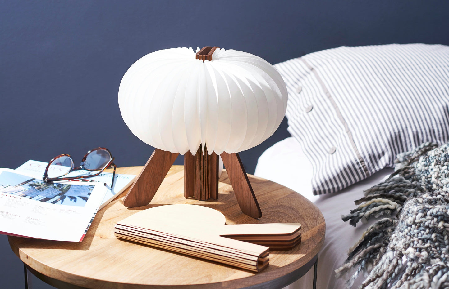 The R Space Lamp - Natural Walnut - ShopGreenToday