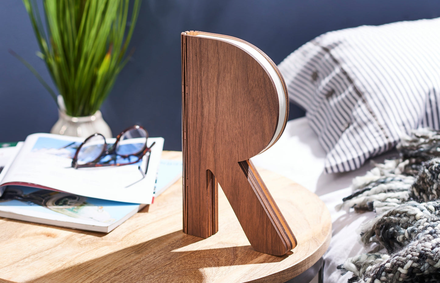 The R Space Lamp - Natural Walnut - ShopGreenToday