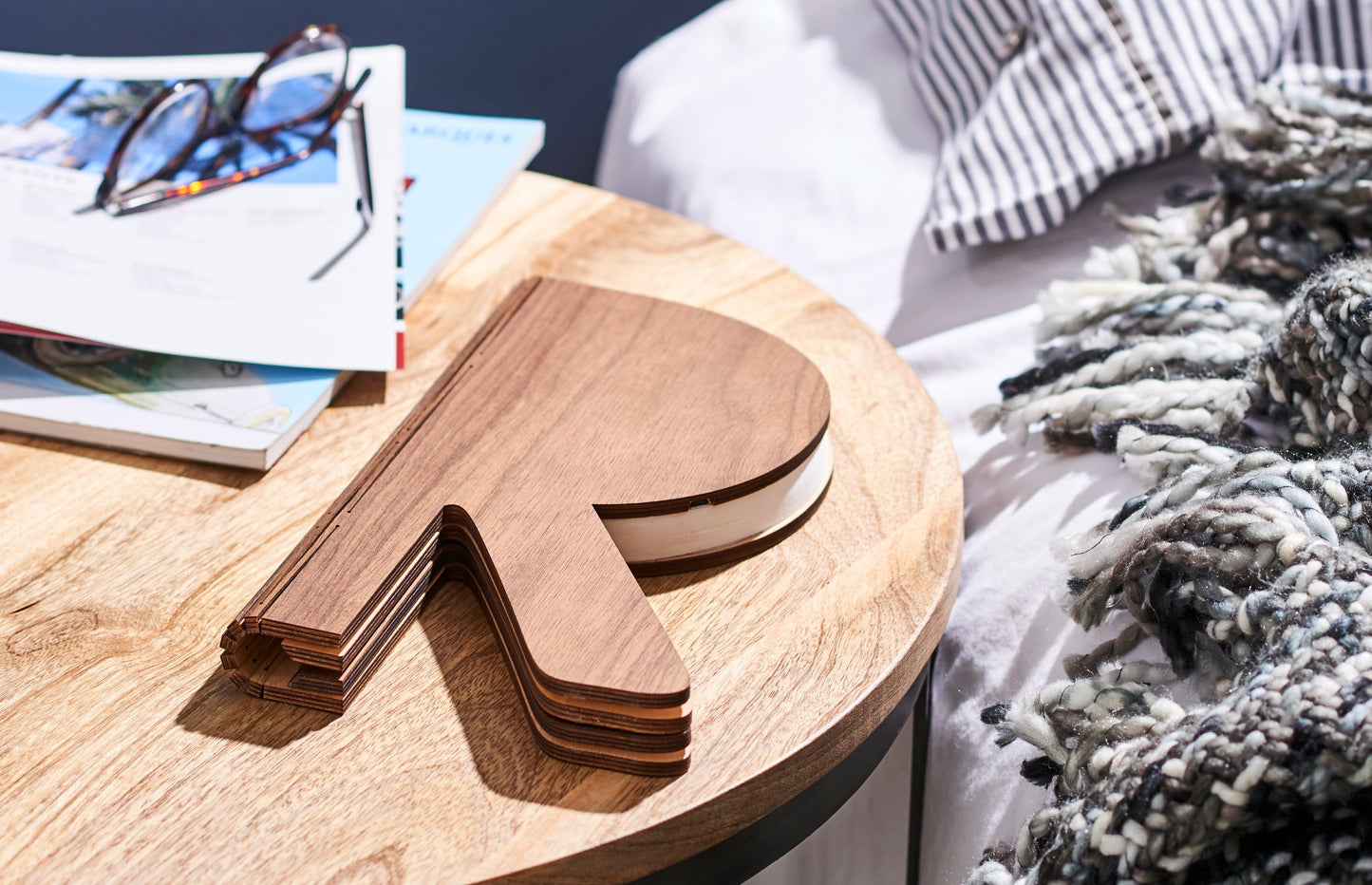 The R Space Lamp - Natural Walnut - ShopGreenToday