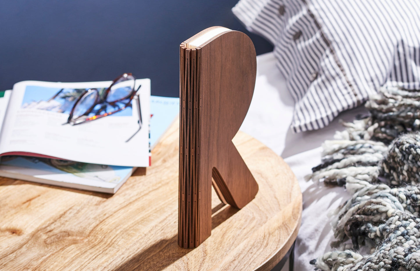 The R Space Lamp - Natural Walnut - ShopGreenToday