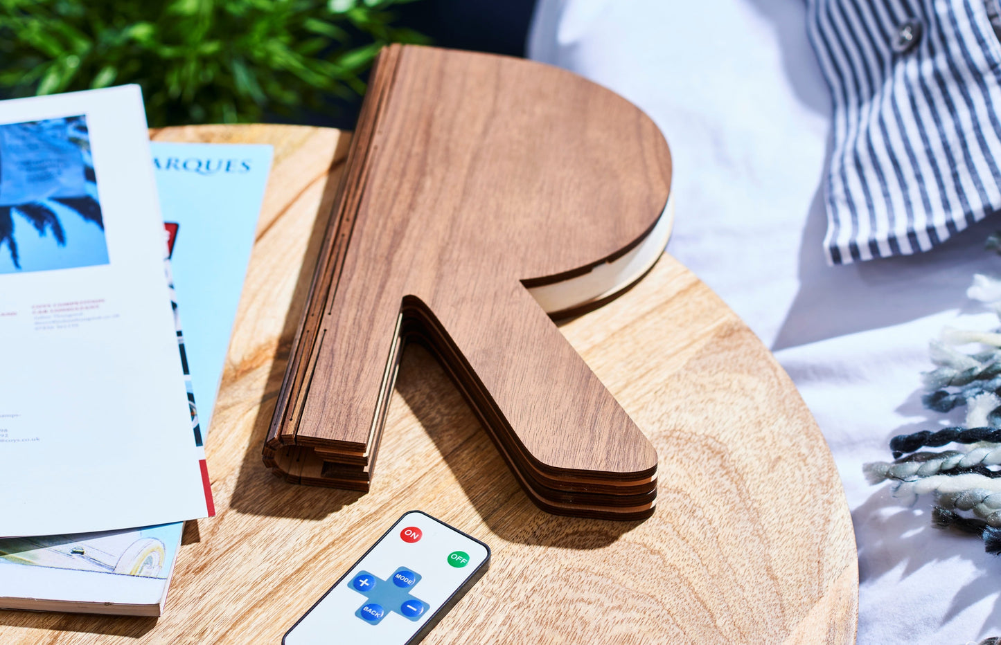 The R Space Lamp - Natural Walnut - ShopGreenToday