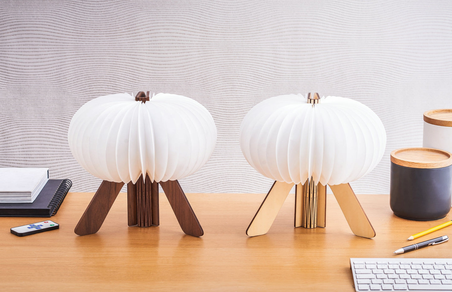 The R Space Lamp - Natural Walnut - ShopGreenToday