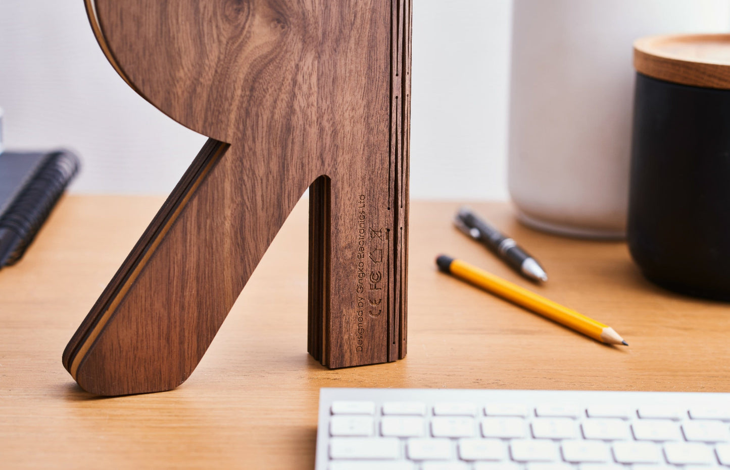 The R Space Lamp - Natural Walnut - ShopGreenToday