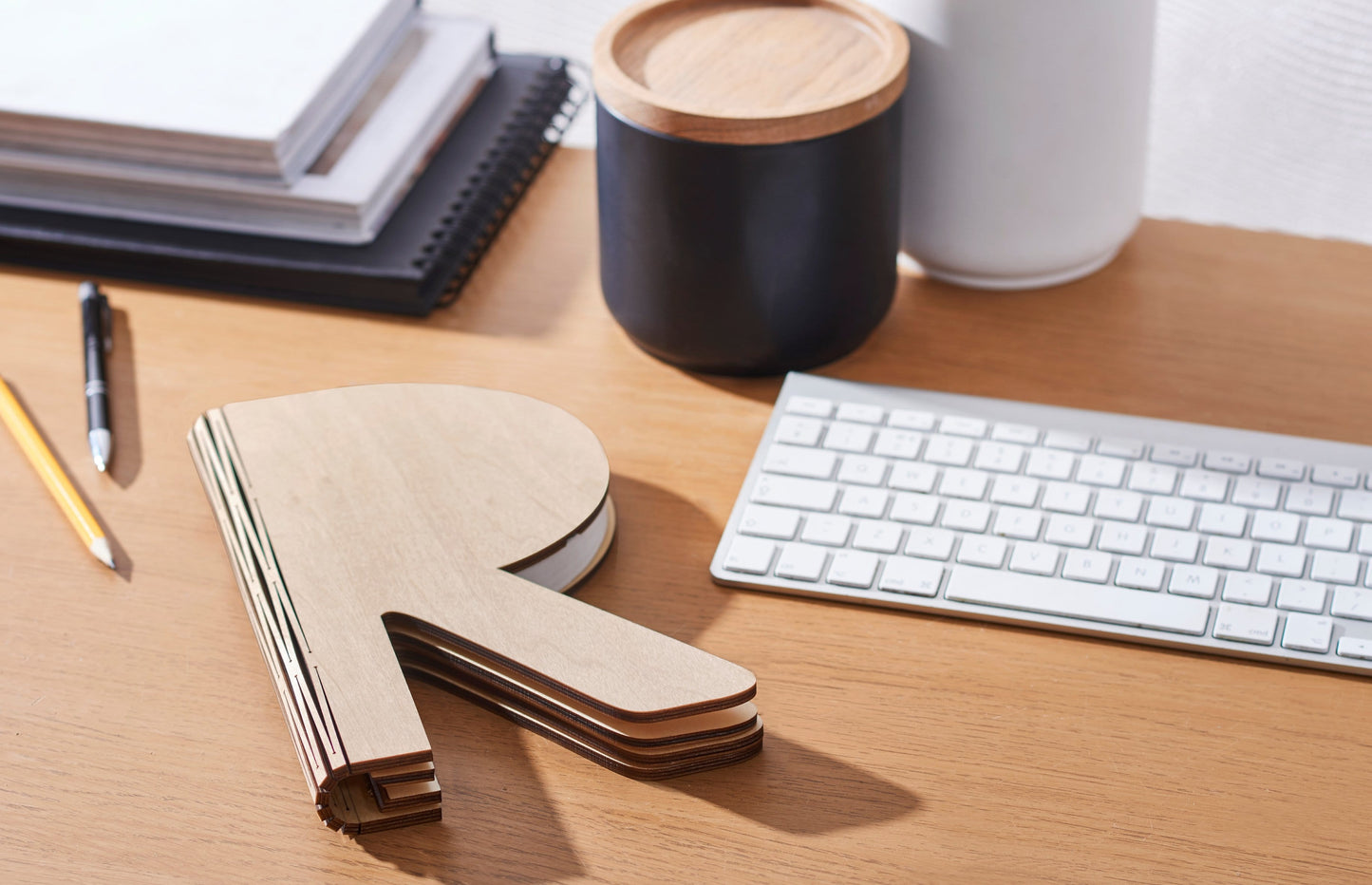 The R Space Lamp - Natural Maple - ShopGreenToday