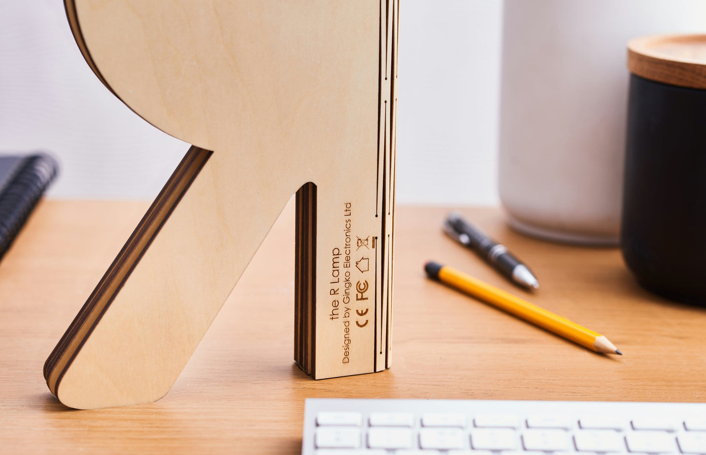 The R Space Lamp - Natural Maple - ShopGreenToday