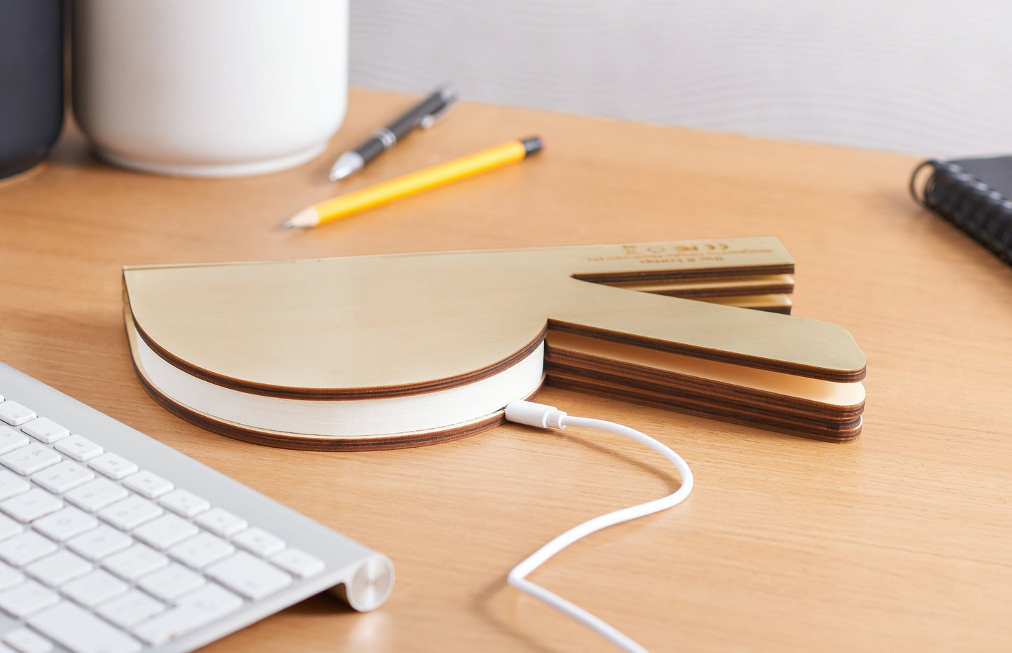 The R Space Lamp - Natural Maple - ShopGreenToday