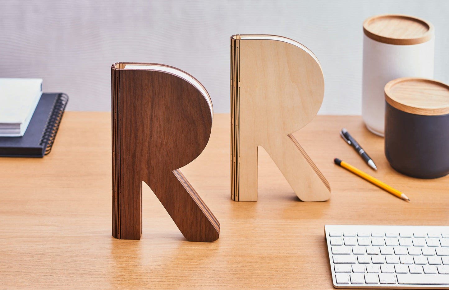 The R Space Lamp - Natural Walnut - ShopGreenToday