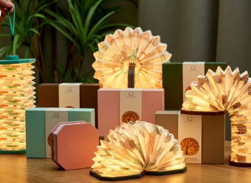 Gingko Velvet Accordion Lamp