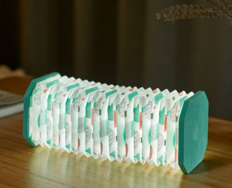 Gingko Velvet Accordion Lamp