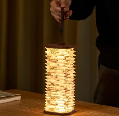 Gingko Velvet Accordion Lamp