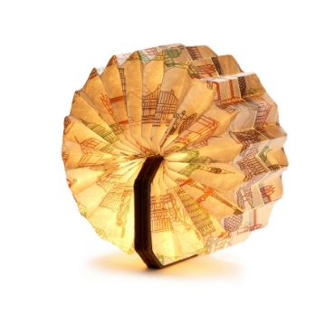 Gingko Velvet Accordion Lamp