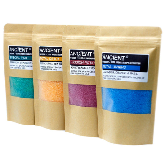 Aromatherapy Bath Potions in Kraft Bag 350g - ShopGreenToday