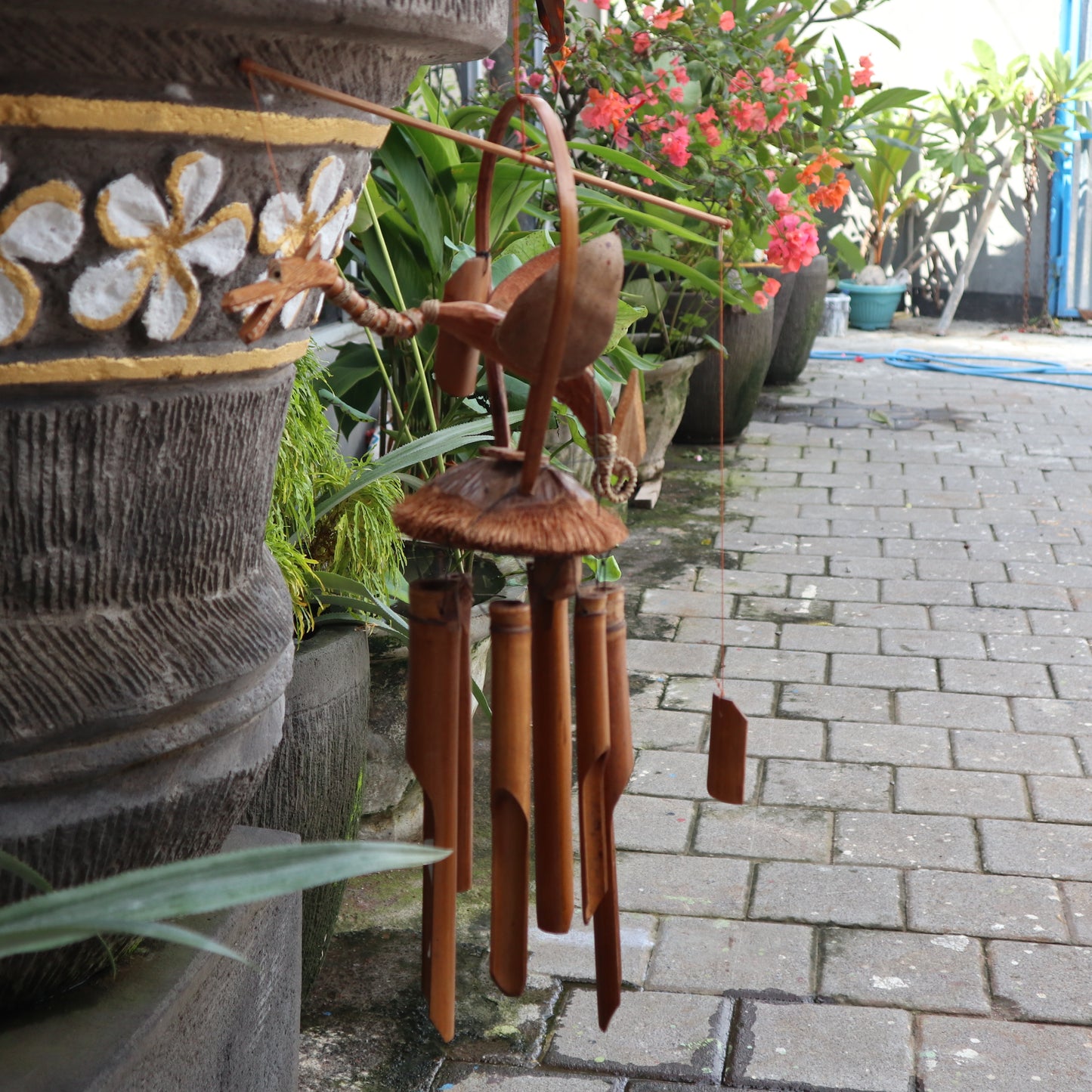 Bamboo Windchime - Natural finish - Coconut Dragon - ShopGreenToday