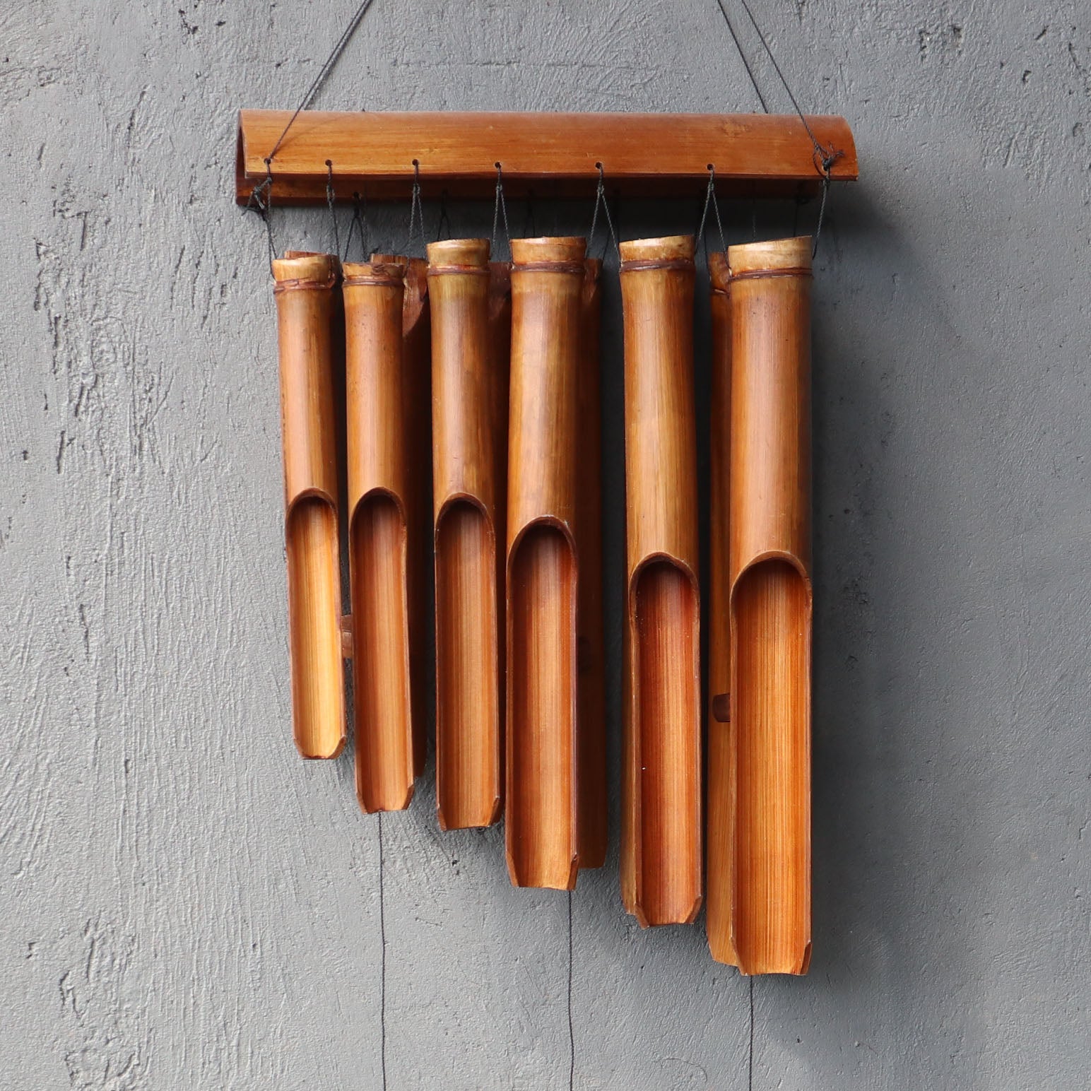 Bamboo Windchime - Natural finish - 12 Large Tubes - ShopGreenToday