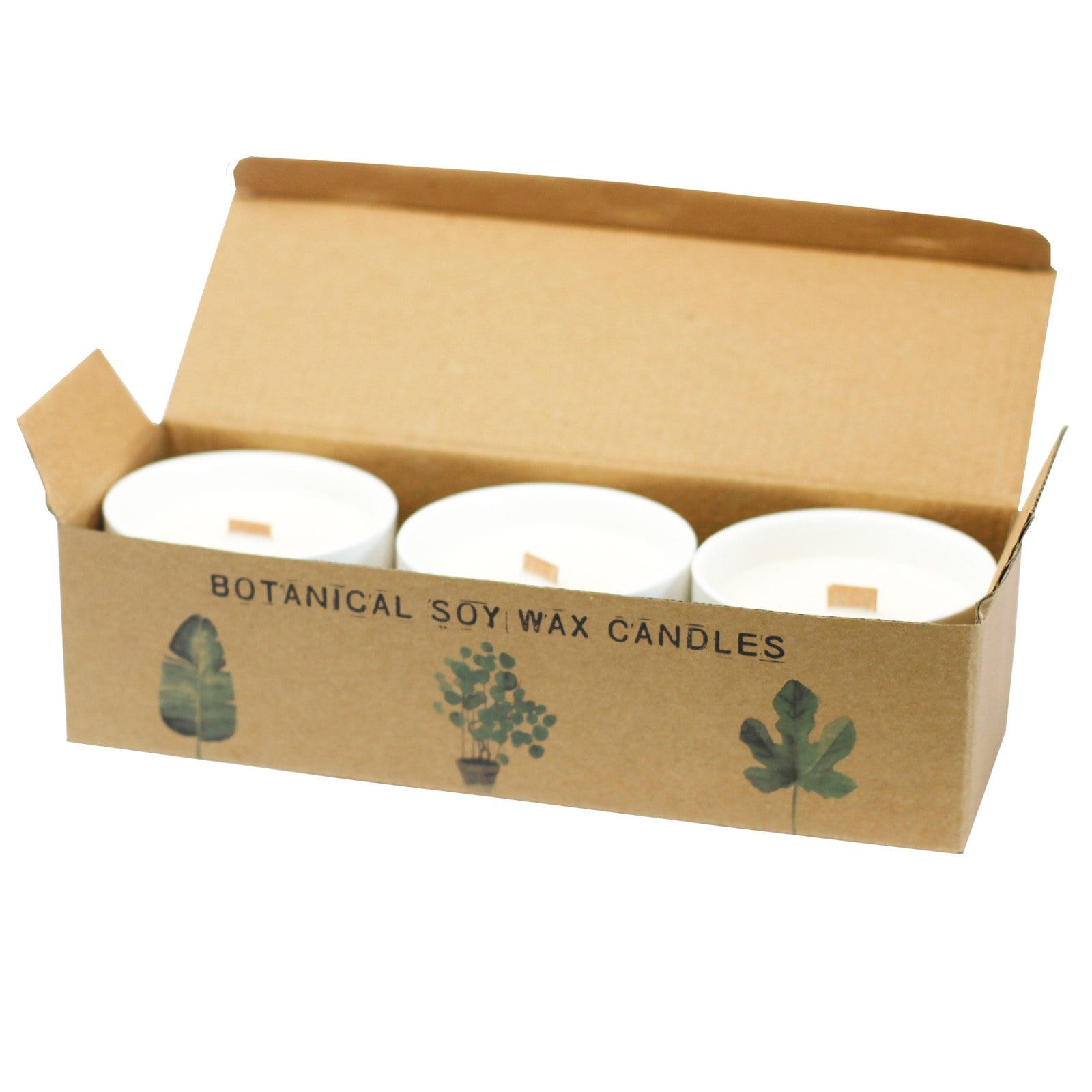 Botanical Wooden Wick Soy Candles - ShopGreenToday