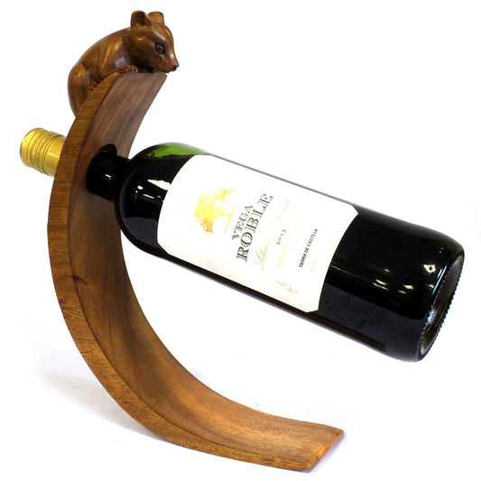 Suar Wood Balance Wine Holders - 26cm