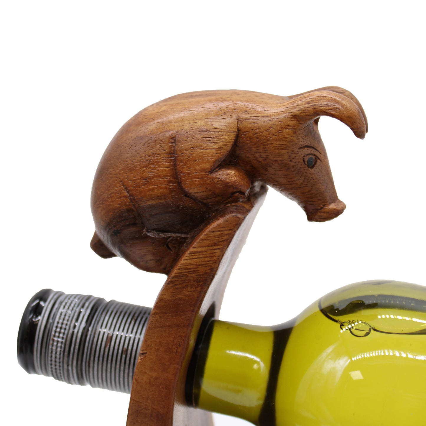 Suar Wood Balance Wine Holders - 6 x 20 x 27cm