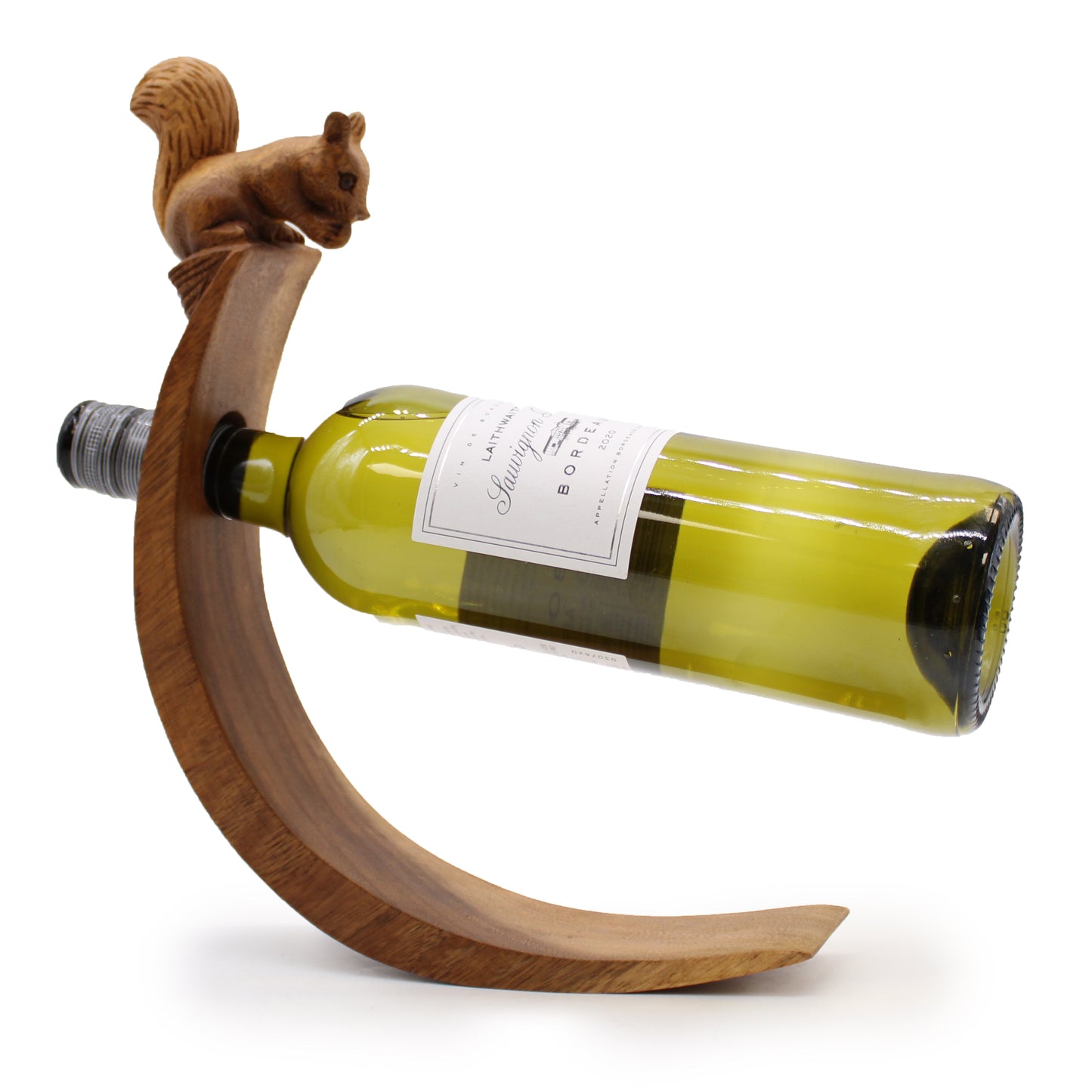 Suar Wood Balance Wine Holders - 6 x 20 x 27cm