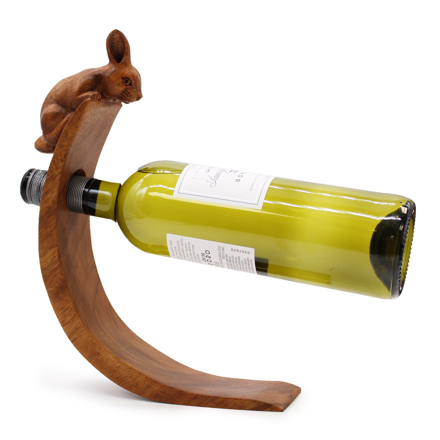 Suar Wood Balance Wine Holders - 6 x 20 x 27cm