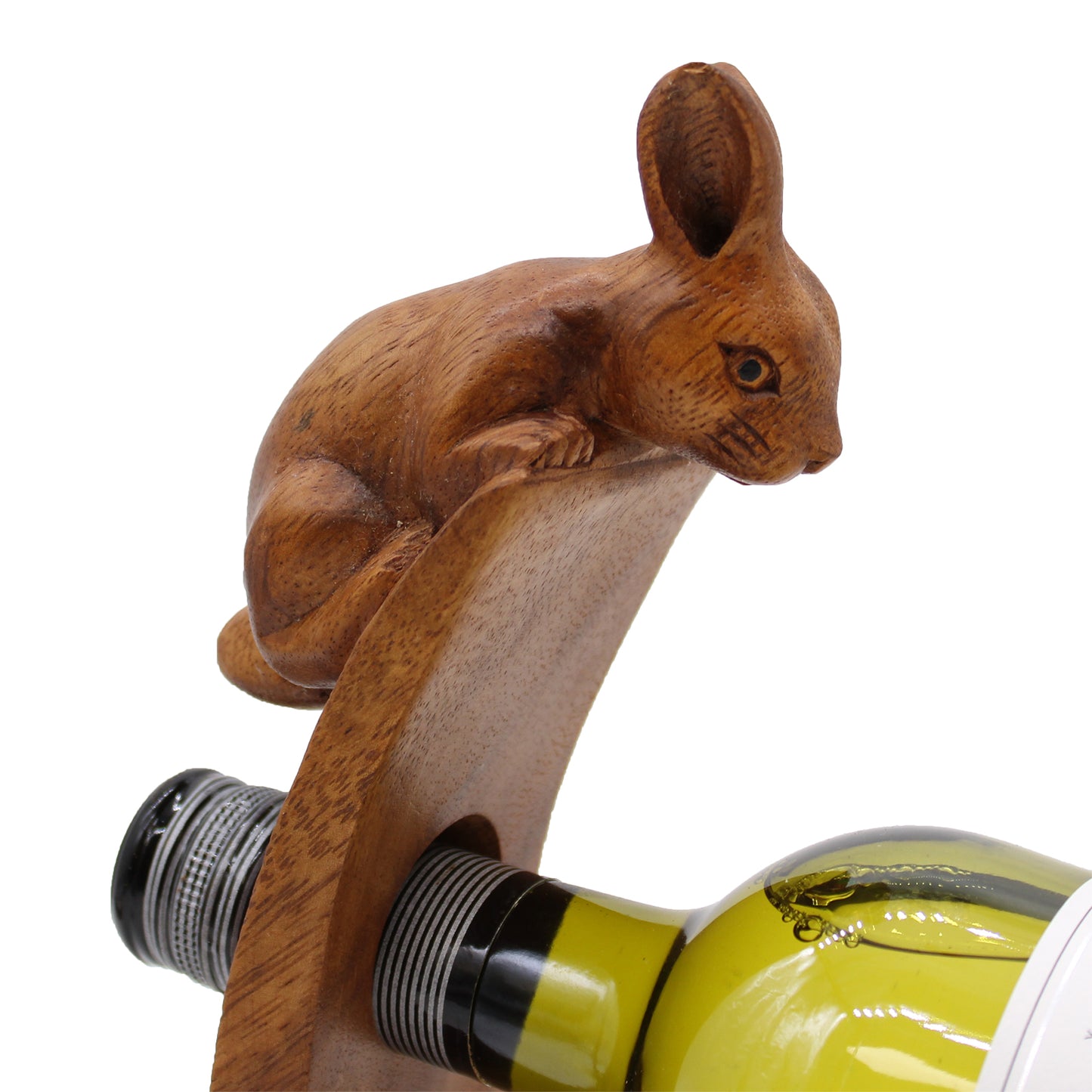 Suar Wood Balance Wine Holders - 6 x 20 x 27cm