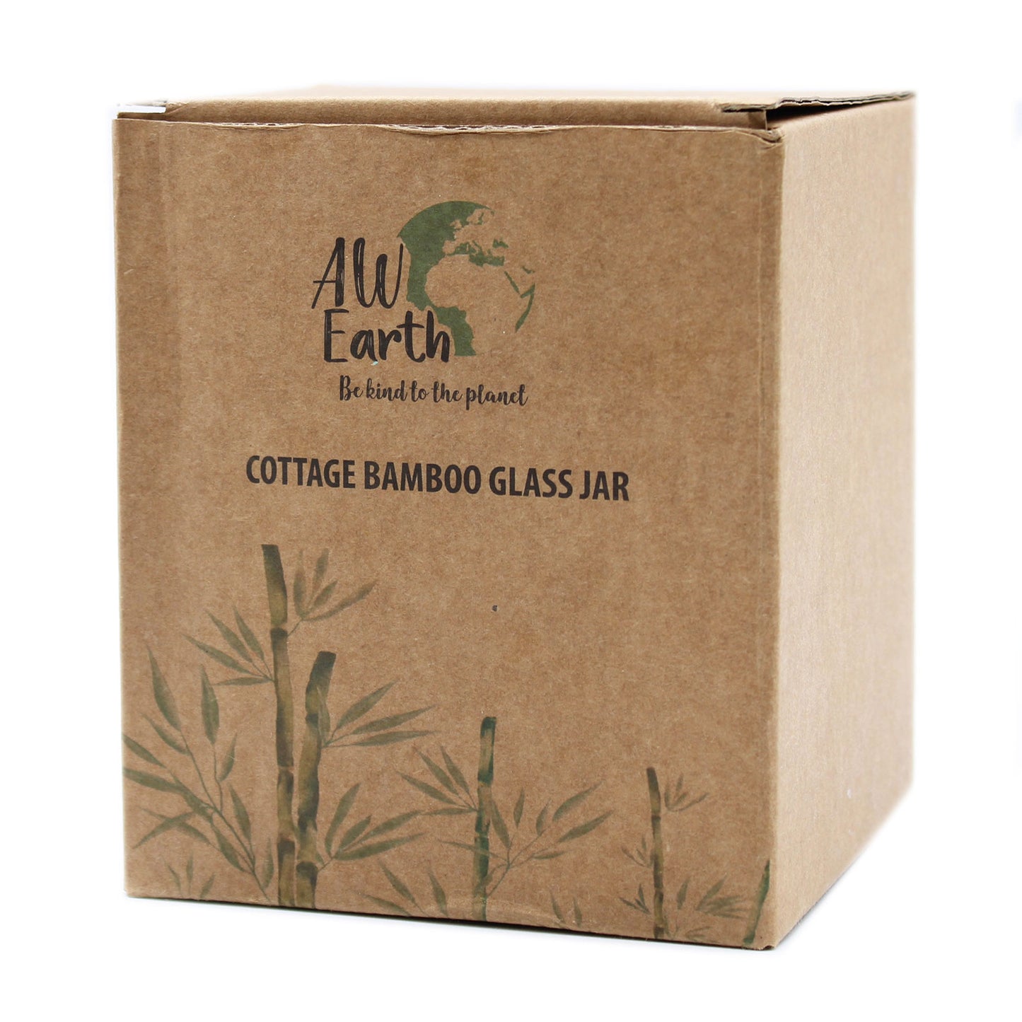 Cottage Bamboo Glass Jar - 10cm - ShopGreenToday