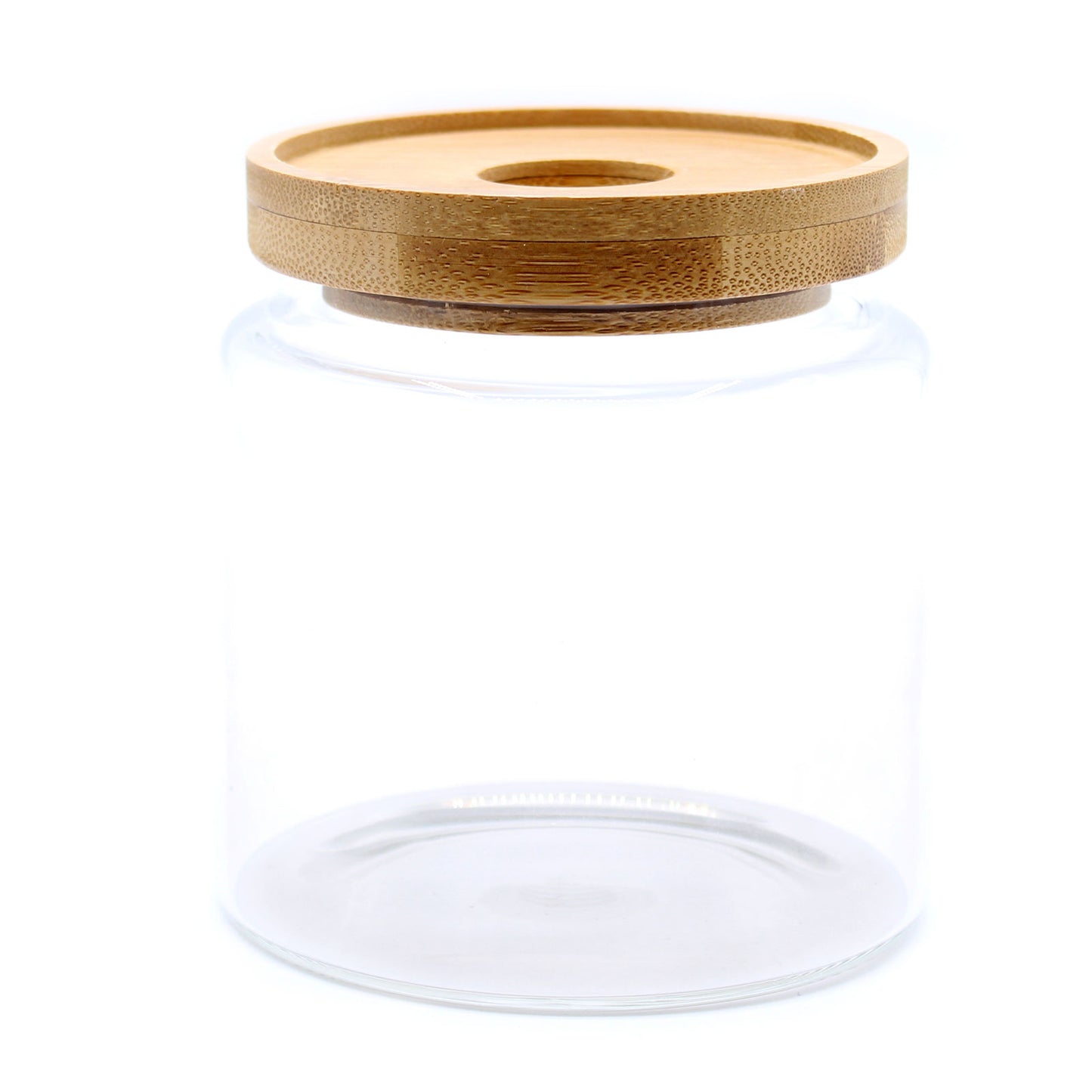 Cottage Bamboo Glass Jar - 10cm - ShopGreenToday