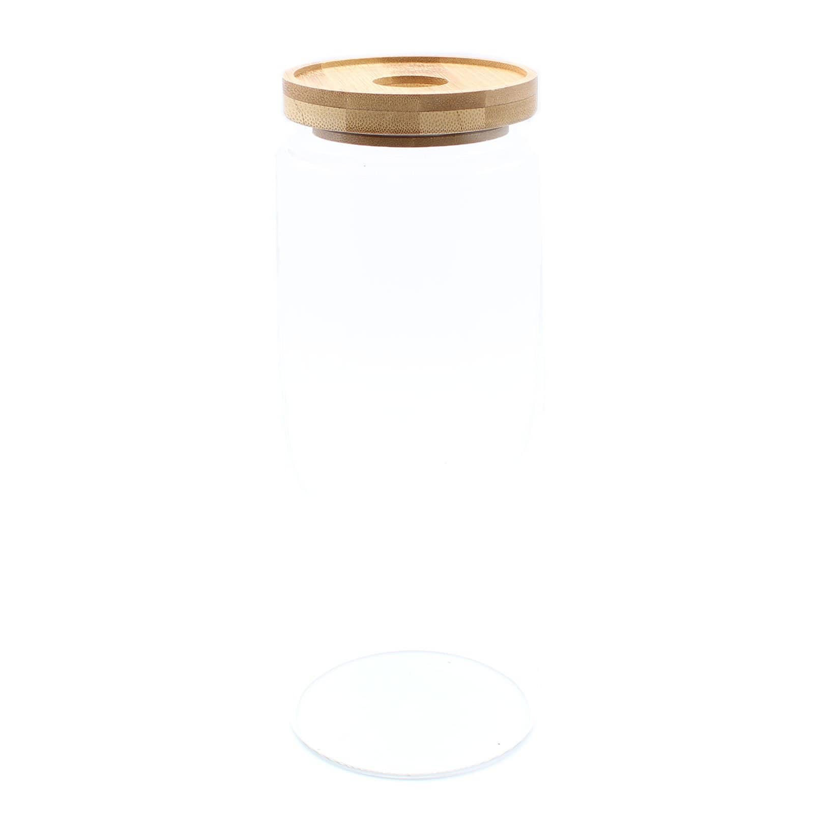 Cottage Bamboo Glass Jars - Various Sizes - ShopGreenToday
