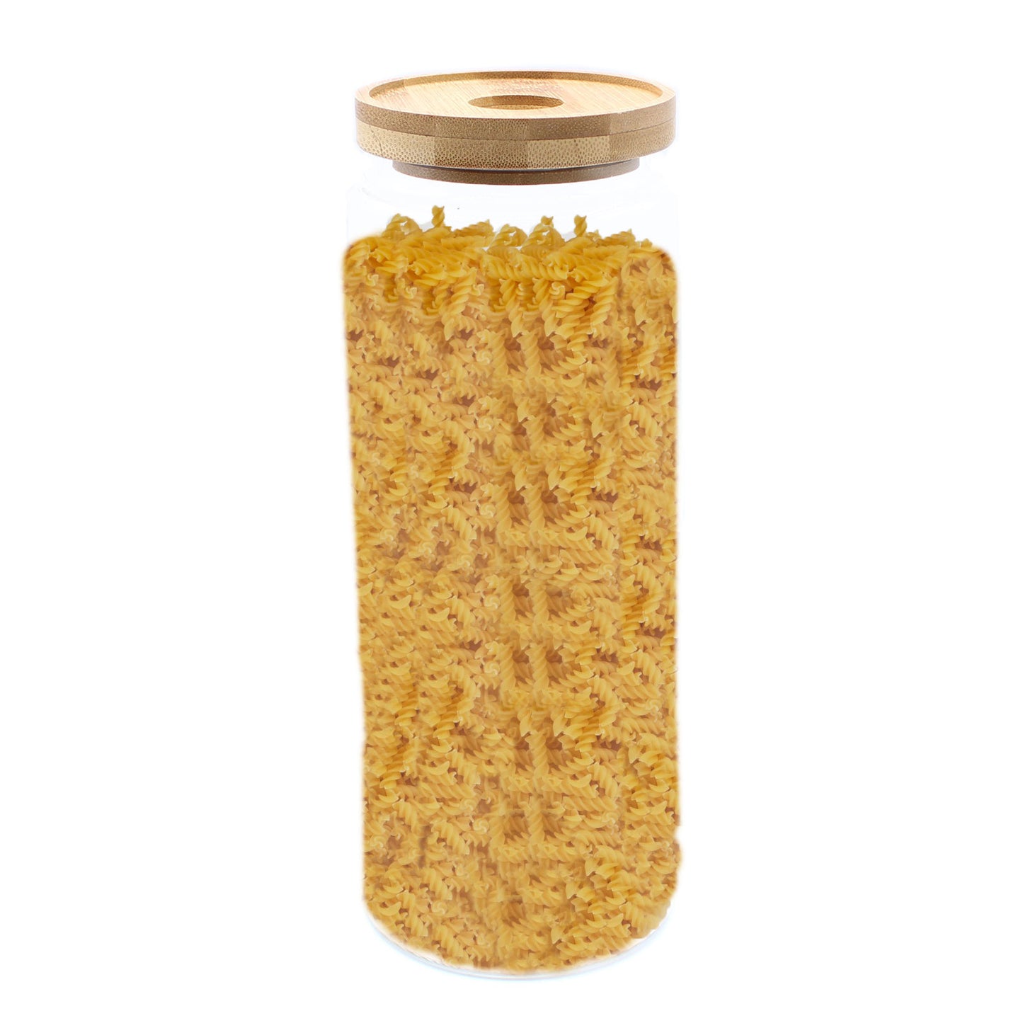 Cottage Bamboo Glass Jar - 20cm - ShopGreenToday