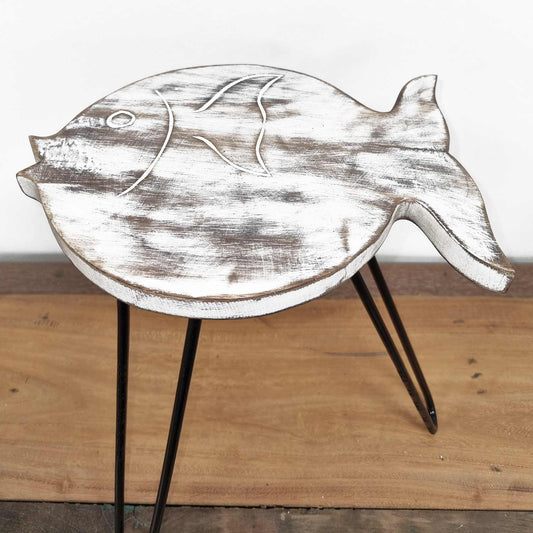 Albasia Wood Plant Stand - Fish Design - ShopGreenToday