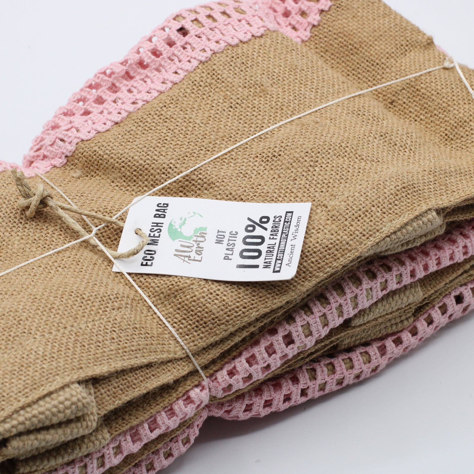 Pure Soft Jute & Cotton Mesh Bags - ShopGreenToday