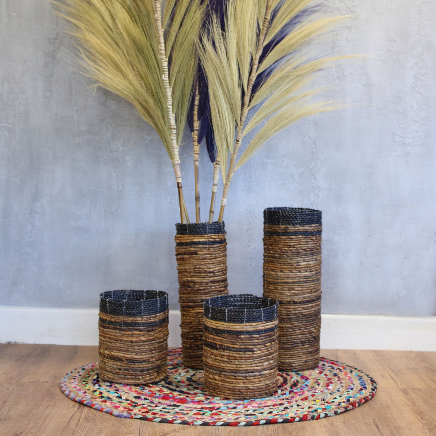 Seagrass Vase & Bins Sets